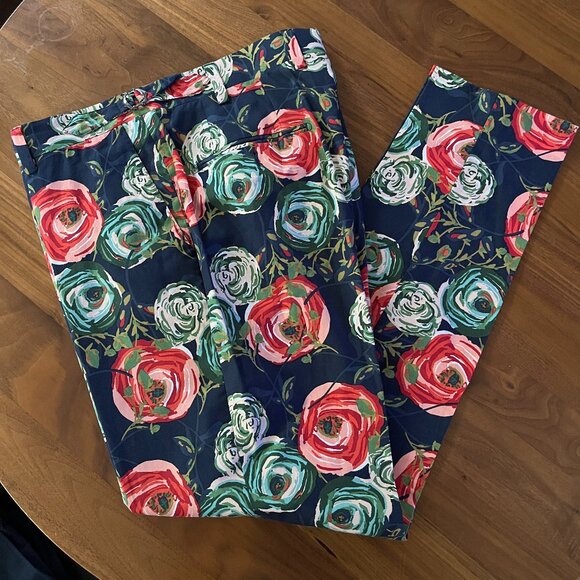 August McGregor Rose Print Pants - Picture 3 of 5